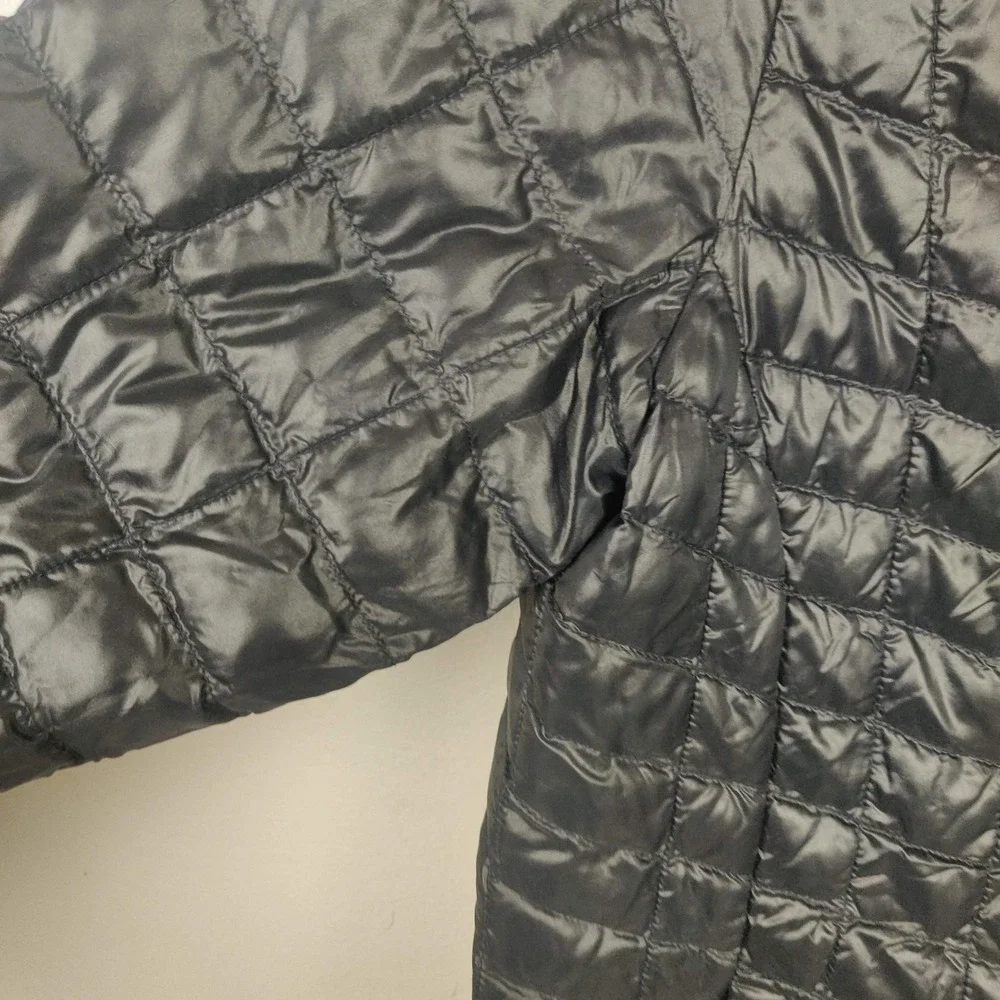 The North Face Thermoball Jacket Womens Small Black Quilted Puffer Full‎ Zip